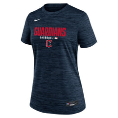 Cleveland Guardians Women's Authentic Collection Velocity Dri-FIT T-Shirt Navy | Nike