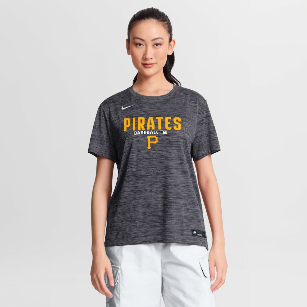 Pittsburgh Pirates Women's Authentic Collection Velocity Dri-FIT T-Shirt Black | Nike