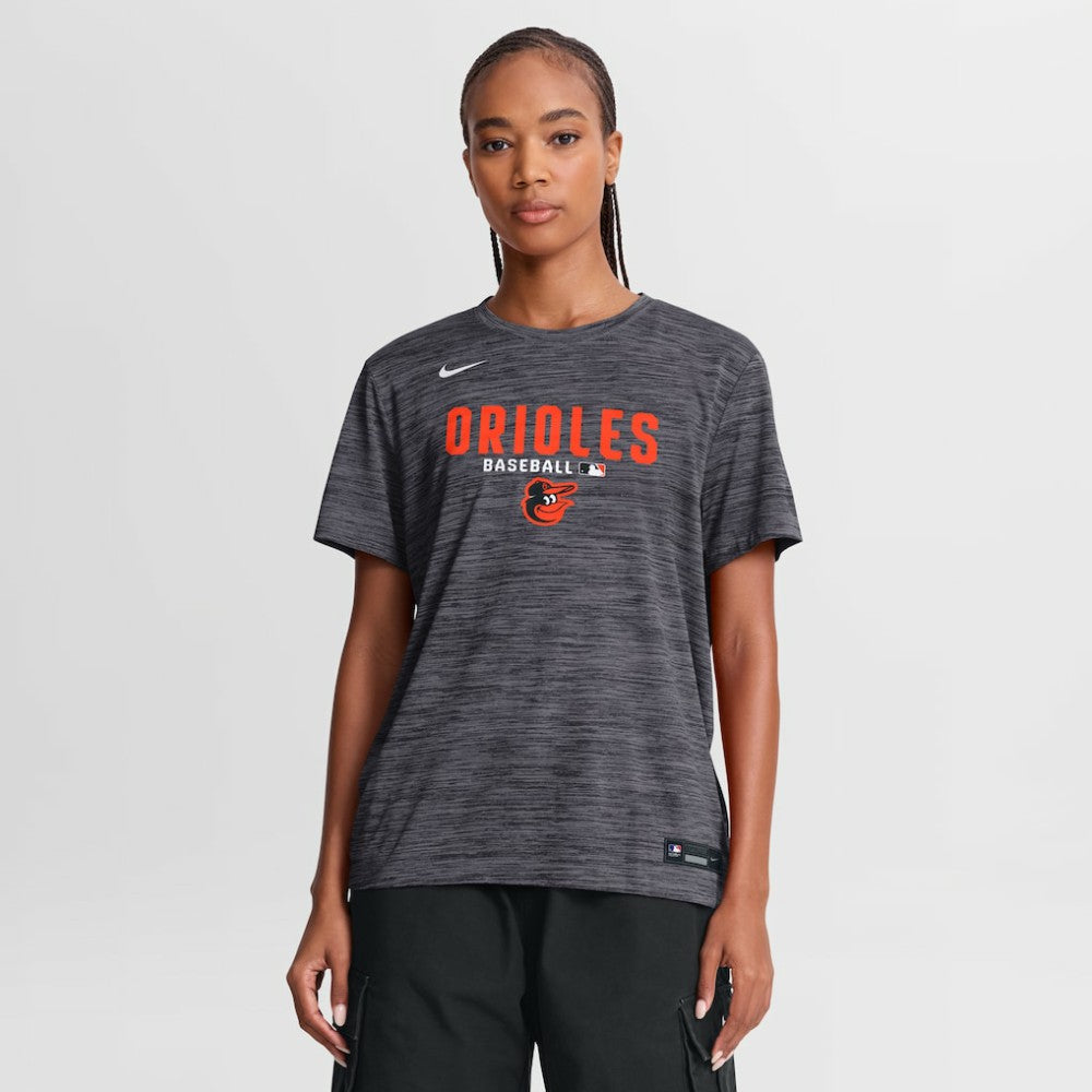 Baltimore Orioles Women's Authentic Collection Velocity Dri-FIT T-Shirt Black | Nike