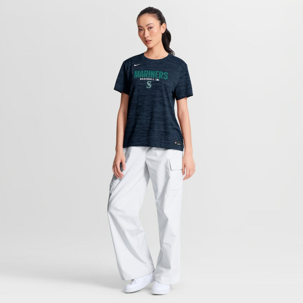 Seattle Mariners Women's Authentic Collection Velocity Dri-FIT T-Shirt Navy | Nike