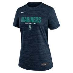 Seattle Mariners Women's Authentic Collection Velocity Dri-FIT T-Shirt Navy | Nike