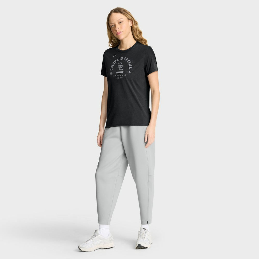 Colorado Rockies Women's Authentic Collection Early Work Tri-Blend Dri-FIT T-Shirt Black | Nike