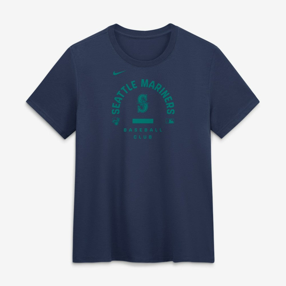 Seattle Mariners Women's Authentic Collection Early Work Tri-Blend Dri-FIT T-Shirt Navy | Nike