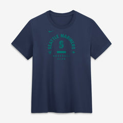 Seattle Mariners Women's Authentic Collection Early Work Tri-Blend Dri-FIT T-Shirt Navy | Nike