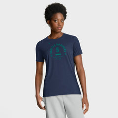 Seattle Mariners Women's Authentic Collection Early Work Tri-Blend Dri-FIT T-Shirt Navy | Nike