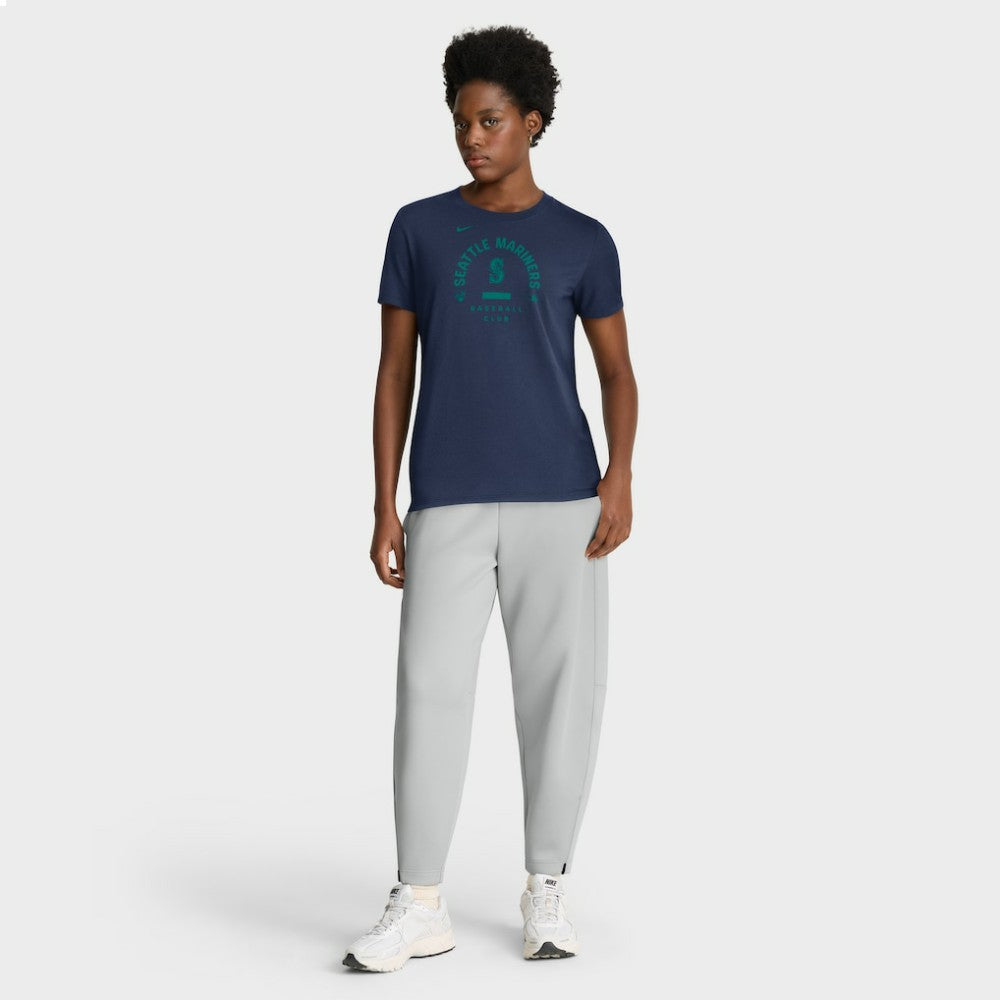 Seattle Mariners Women's Authentic Collection Early Work Tri-Blend Dri-FIT T-Shirt Navy | Nike