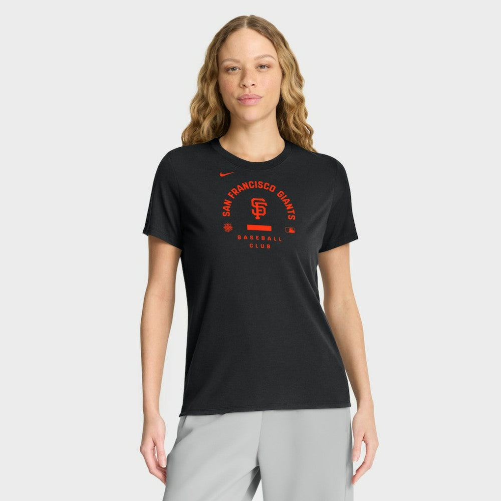 San Francisco Giants Women's Authentic Collection Early Work Tri-Blend Dri-FIT T-Shirt Black | Nike