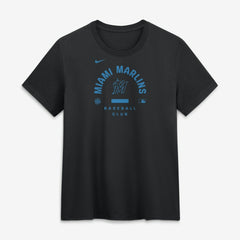 Miami Marlins Women's Authentic Collection Early Work Tri-Blend Dri-FIT T-Shirt Black | Nike