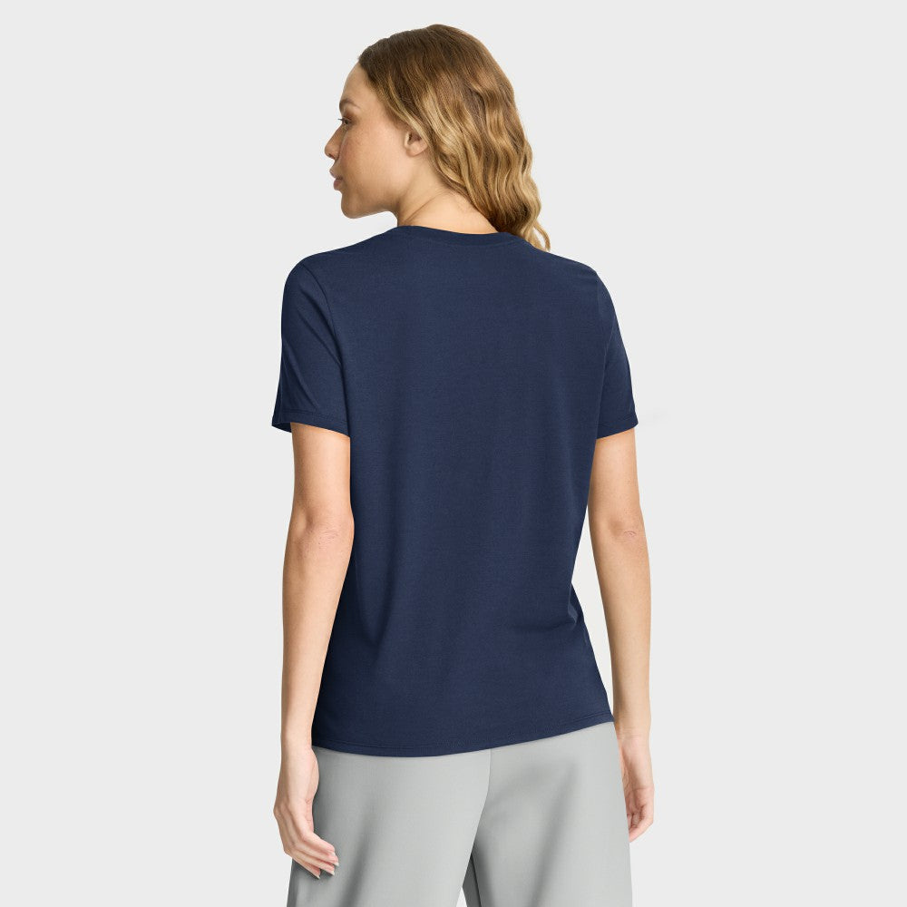 Milwaukee Brewers Women's Authentic Collection Early Work Tri-Blend Dri-FIT T-Shirt Navy | Nike