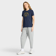 Milwaukee Brewers Women's Authentic Collection Early Work Tri-Blend Dri-FIT T-Shirt Navy | Nike