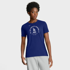Los Angeles Dodgers Women's Authentic Collection Early Work Tri-Blend Dri-FIT T-Shirt Royal | Nike