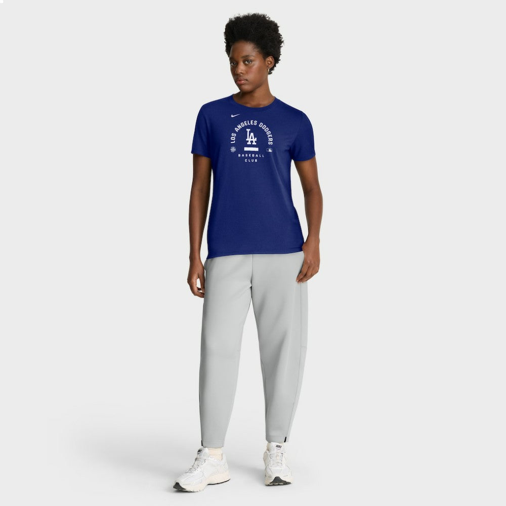 Los Angeles Dodgers Women's Authentic Collection Early Work Tri-Blend Dri-FIT T-Shirt Royal | Nike