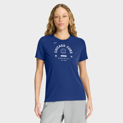 Chicago Cubs Women's Authentic Collection Early Work Tri-Blend Dri-FIT T-Shirt Royal | Nike