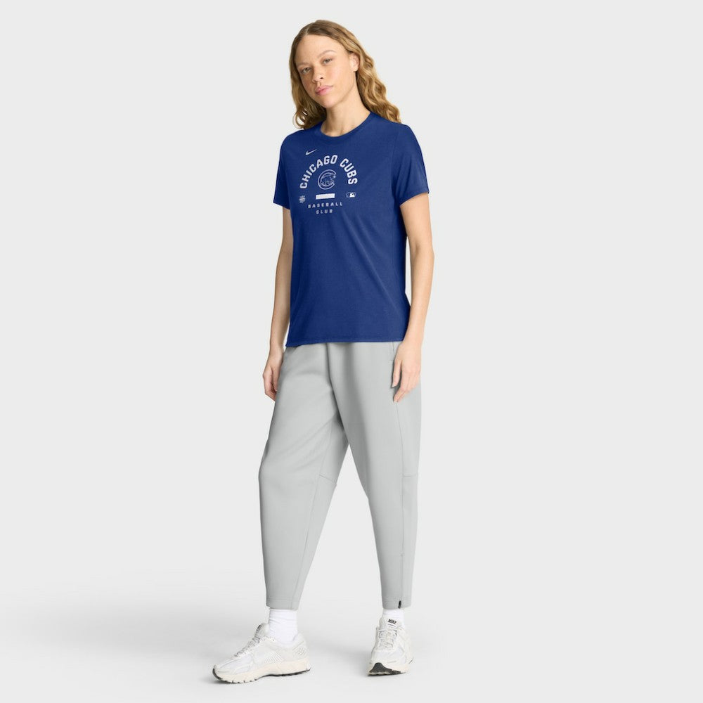 Chicago Cubs Women's Authentic Collection Early Work Tri-Blend Dri-FIT T-Shirt Royal | Nike