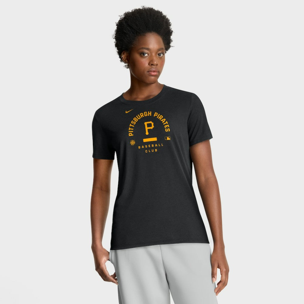 Pittsburgh Pirates Women's Authentic Collection Early Work Tri-Blend Dri-FIT T-Shirt Black | Nike