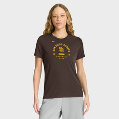 San Diego Padres Women's Authentic Collection Early Work Tri-Blend Dri-FIT T-Shirt Brown | Nike