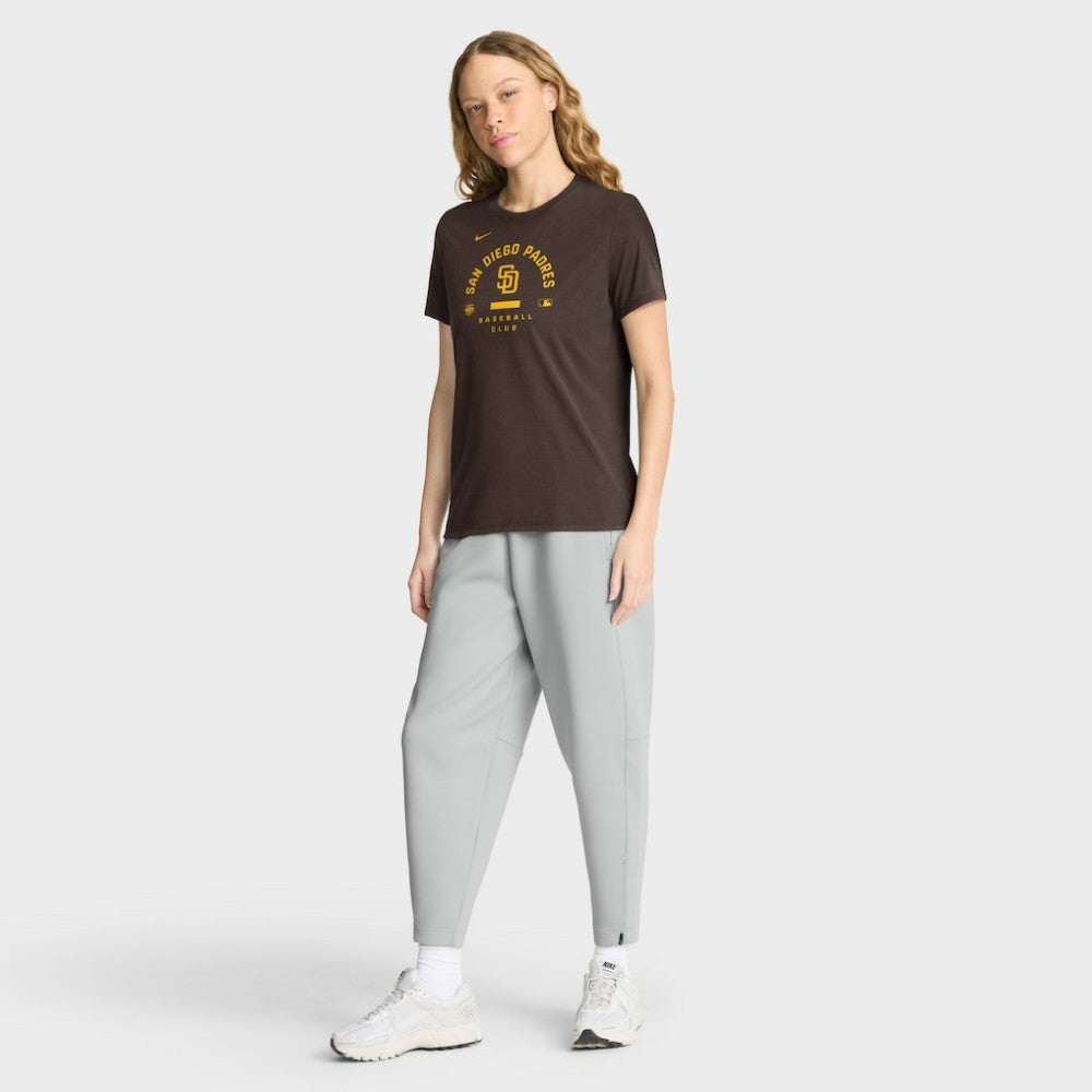 San Diego Padres Women's Authentic Collection Early Work Tri-Blend Dri-FIT T-Shirt Brown | Nike