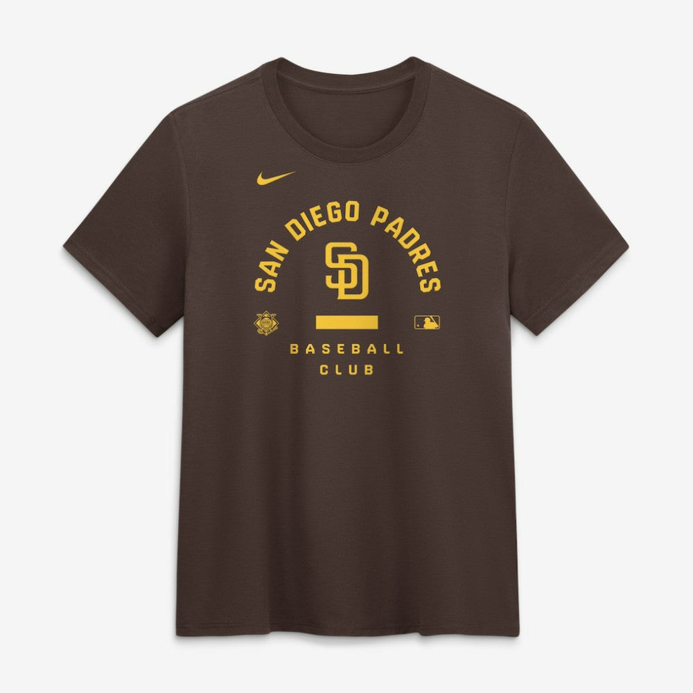 San Diego Padres Women's Authentic Collection Early Work Tri-Blend Dri-FIT T-Shirt Brown | Nike