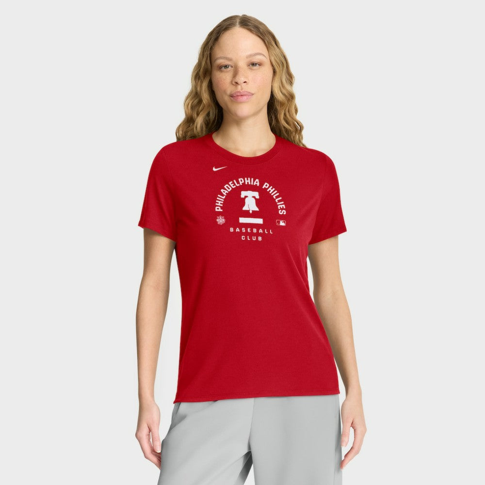 Philadelphia Phillies Women's Authentic Collection Early Work Tri-Blend Dri-FIT T-Shirt Red | Nike