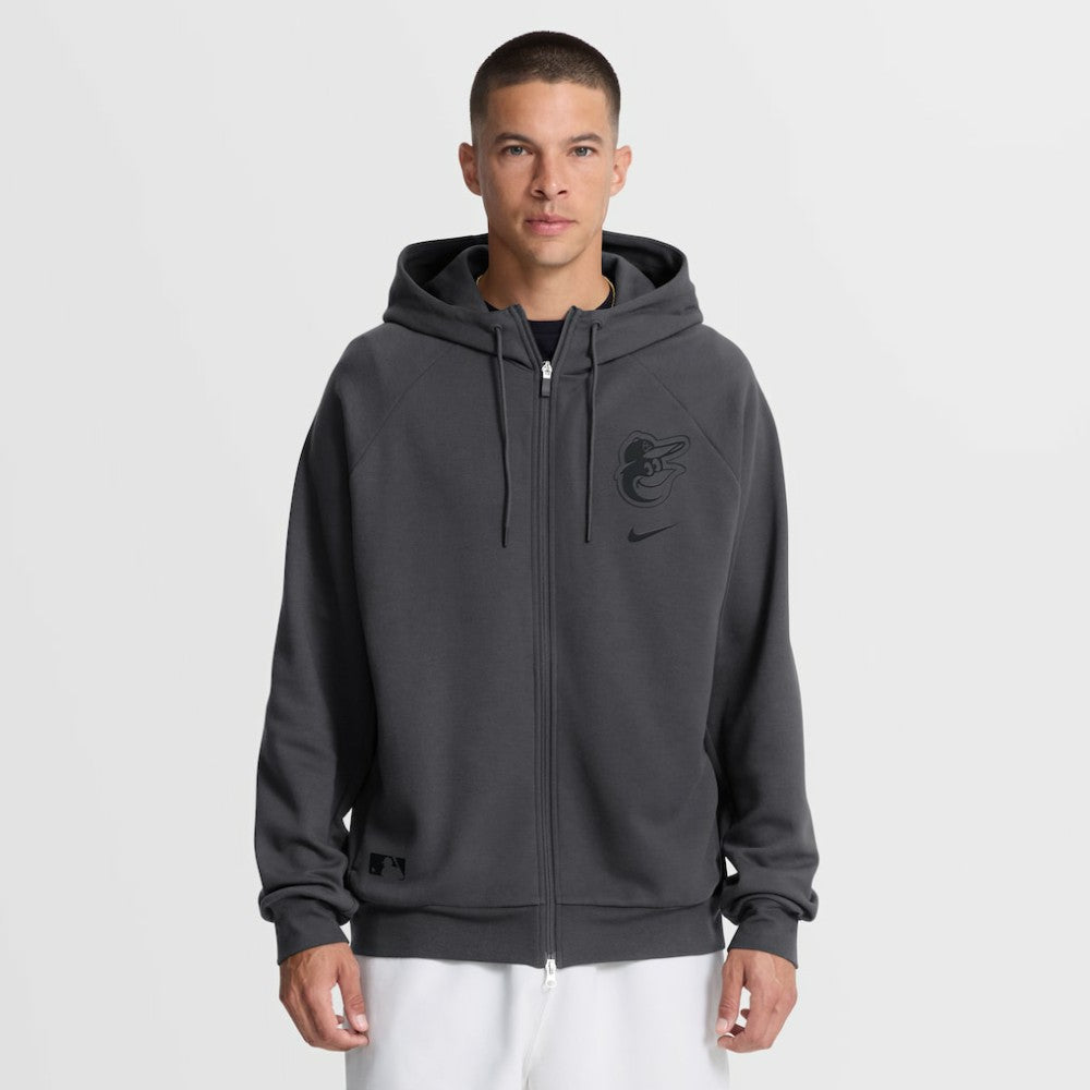 Baltimore Orioles Authentic Collection Player Raglan Dri-FIT Full-Zip Hoodie Anthracite | Nike
