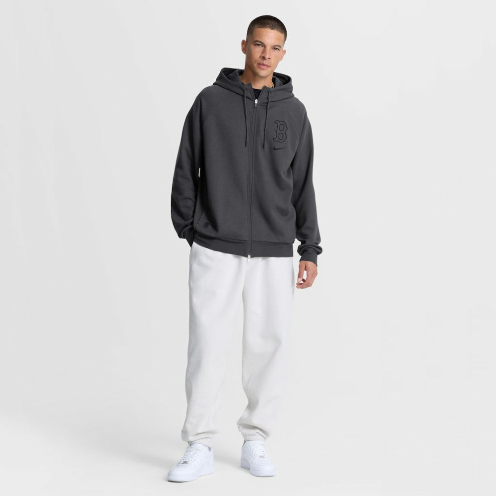 Boston Red Sox Authentic Collection Player Raglan Dri-FIT Full-Zip Hoodie Anthracite | Nike