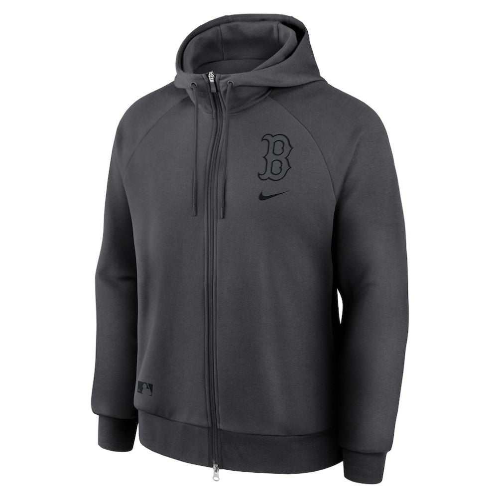 Boston Red Sox Authentic Collection Player Raglan Dri-FIT Full-Zip Hoodie Anthracite | Nike