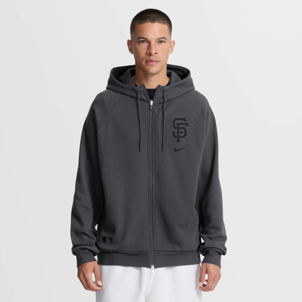 San Francisco Giants Authentic Collection Player Raglan Dri-FIT Full-Zip Hoodie Anthracite | Nike