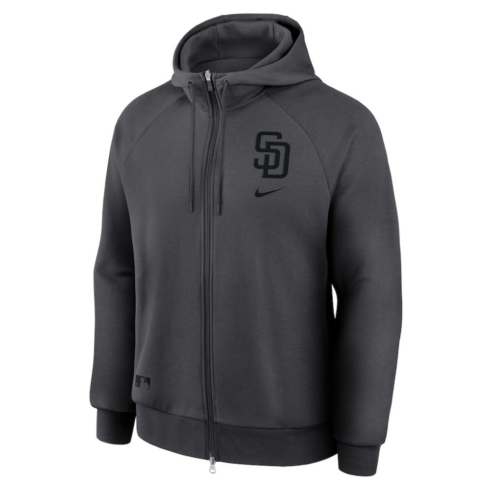 San Diego Padres Authentic Collection Player Raglan Dri-FIT Full-Zip Hoodie Anthracite | Nike