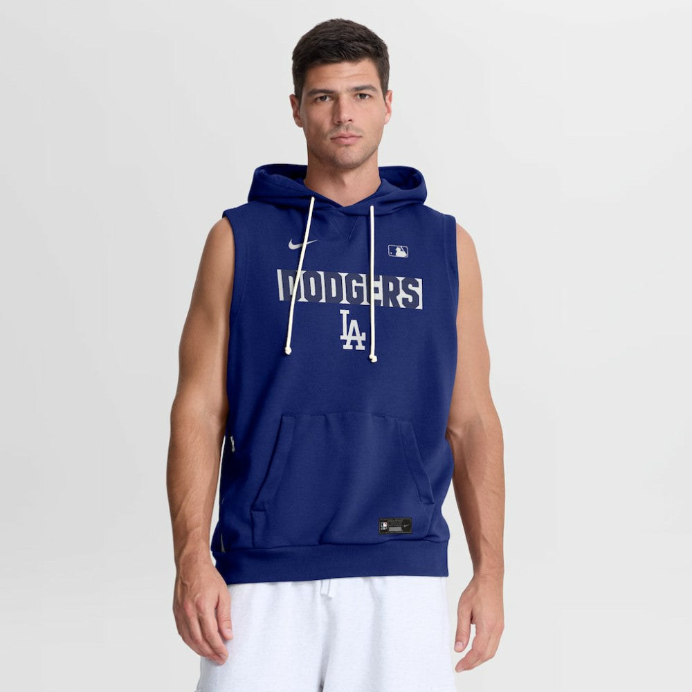 Los Angeles Dodgers Authentic Collection Standard Issue Dri-FIT Sleeveless Hoodie Royal | Nike