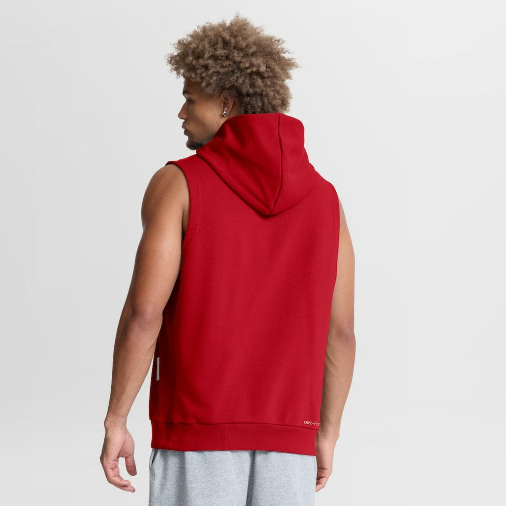 Los Angeles Angels Authentic Collection Standard Issue Dri-FIT Sleeveless Hoodie Red | Nike