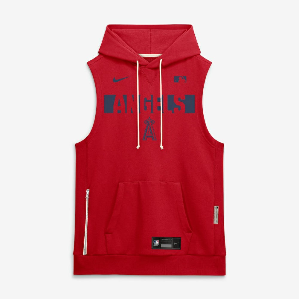 Los Angeles Angels Authentic Collection Standard Issue Dri-FIT Sleeveless Hoodie Red | Nike