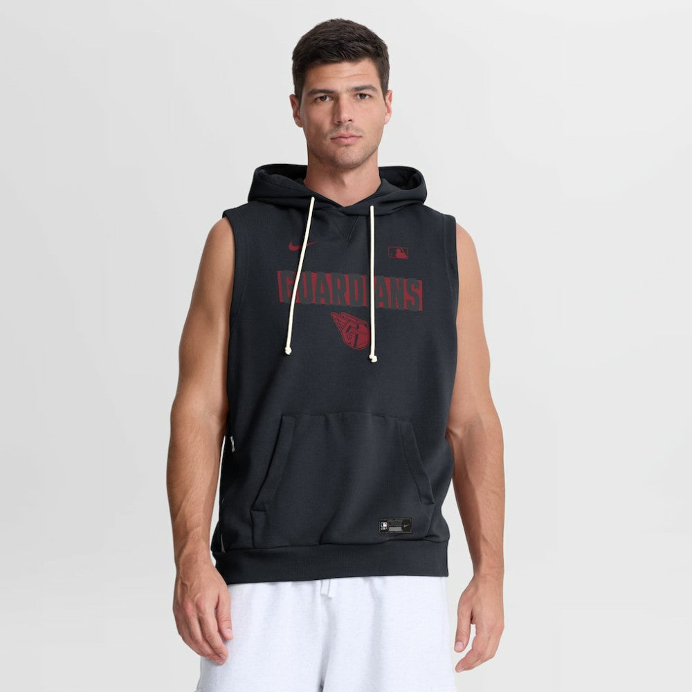 Cleveland Guardians Authentic Collection Standard Issue Dri-FIT Sleeveless Hoodie Navy | Nike