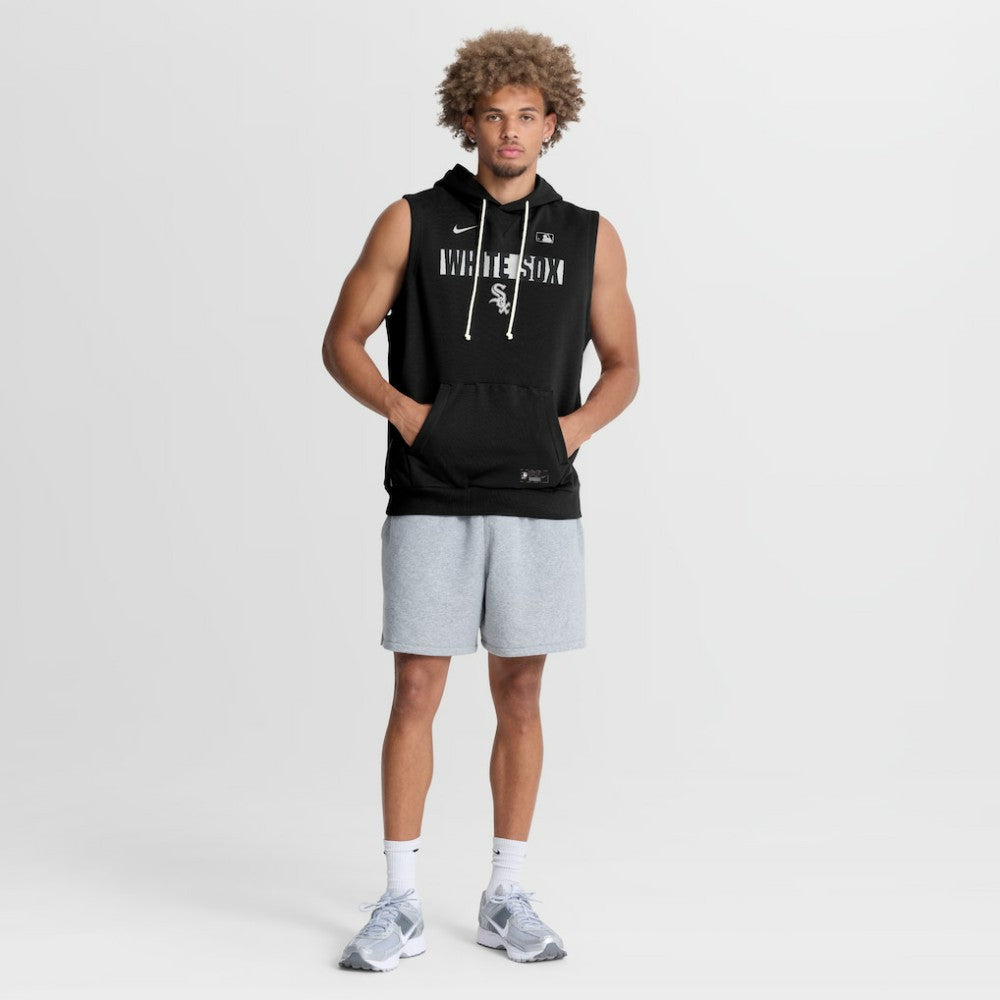 Chicago White Sox Authentic Collection Standard Issue Dri-FIT Sleeveless Hoodie Black | Nike