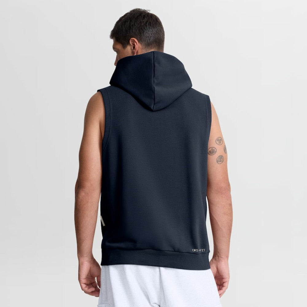 Atlanta Braves Authentic Collection Standard Issue Dri-FIT Sleeveless Hoodie Navy | Nike