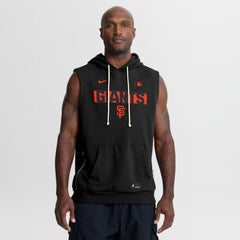 San Francisco Giants Authentic Collection Standard Issue Dri-FIT Sleeveless Hoodie Black | Nike