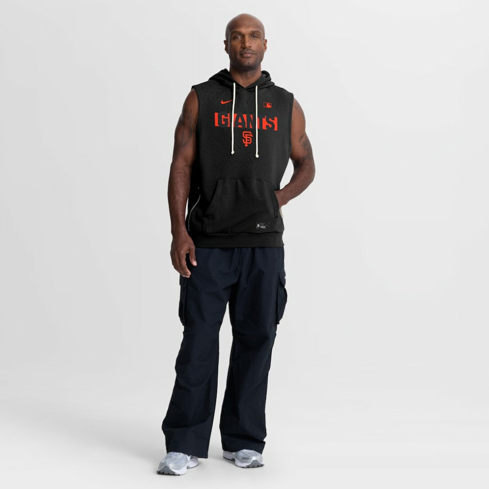 San Francisco Giants Authentic Collection Standard Issue Dri-FIT Sleeveless Hoodie Black | Nike