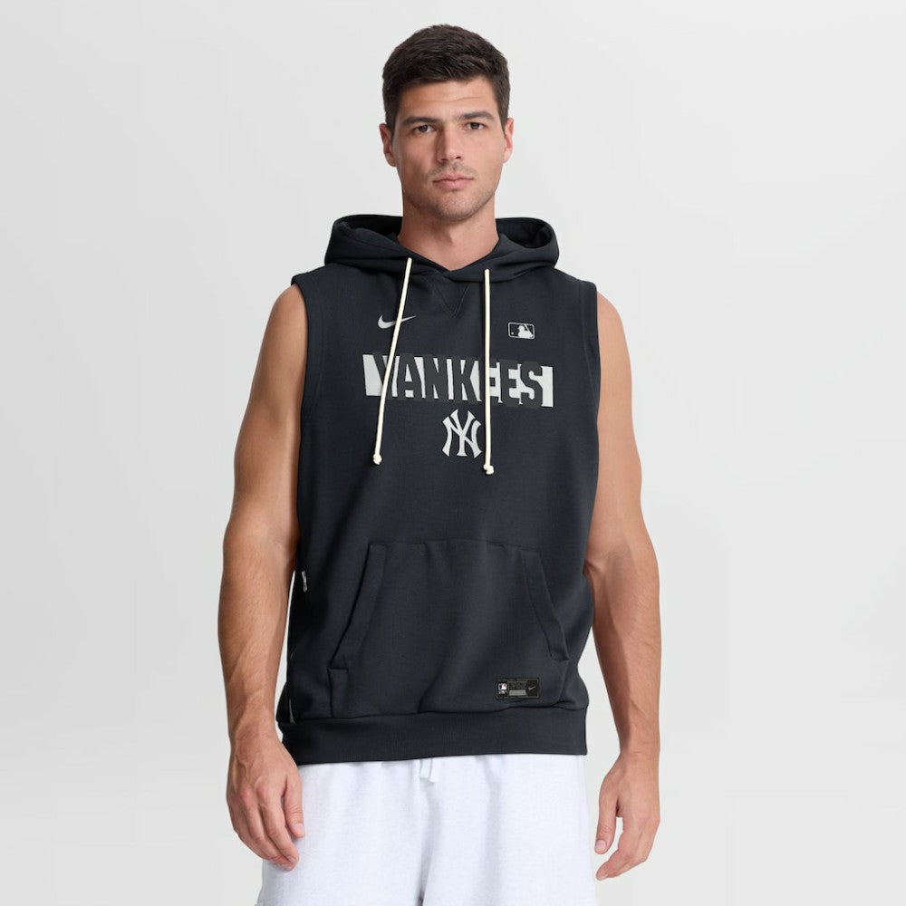 New York Yankees Authentic Collection Standard Issue Dri-FIT Sleeveless Hoodie Navy | Nike