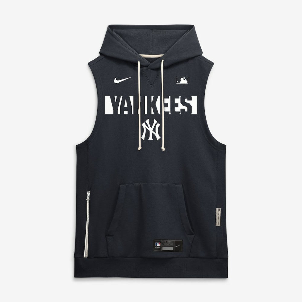 New York Yankees Authentic Collection Standard Issue Dri-FIT Sleeveless Hoodie Navy | Nike