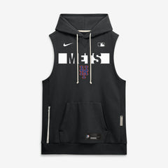 New York Mets Authentic Collection Standard Issue Dri-FIT Sleeveless Hoodie Black | Nike