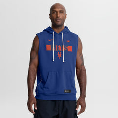 New York Mets Authentic Collection Standard Issue Dri-FIT Sleeveless Hoodie Royal | Nike