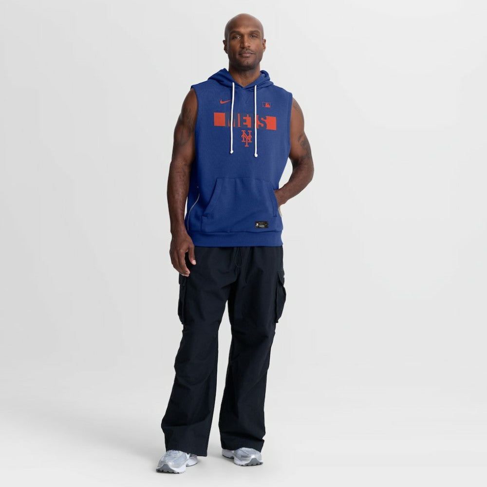 New York Mets Authentic Collection Standard Issue Dri-FIT Sleeveless Hoodie Royal | Nike