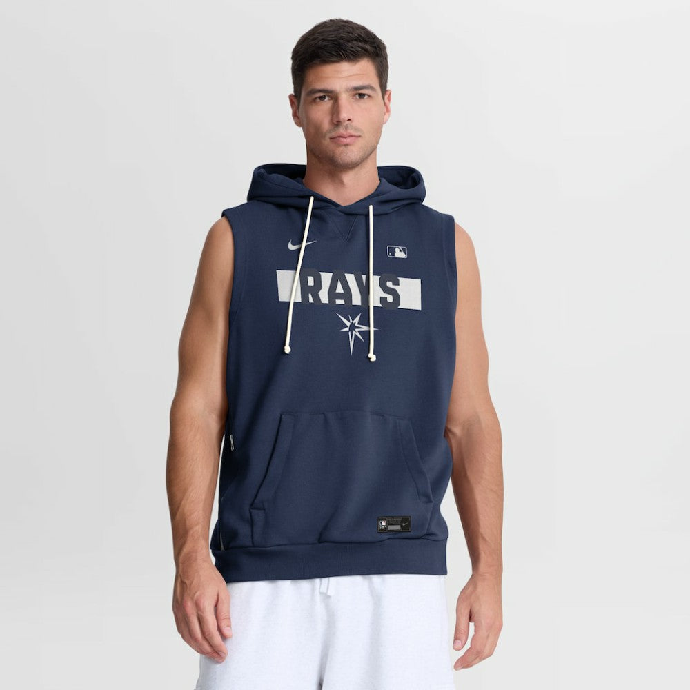 Tampa Bay Rays Authentic Collection Standard Issue Dri-FIT Sleeveless Hoodie Navy | Nike