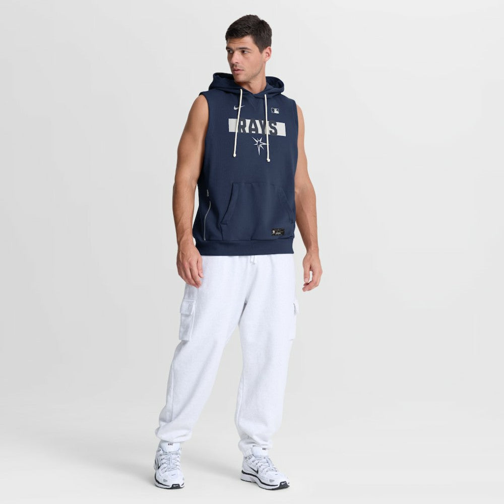 Tampa Bay Rays Authentic Collection Standard Issue Dri-FIT Sleeveless Hoodie Navy | Nike