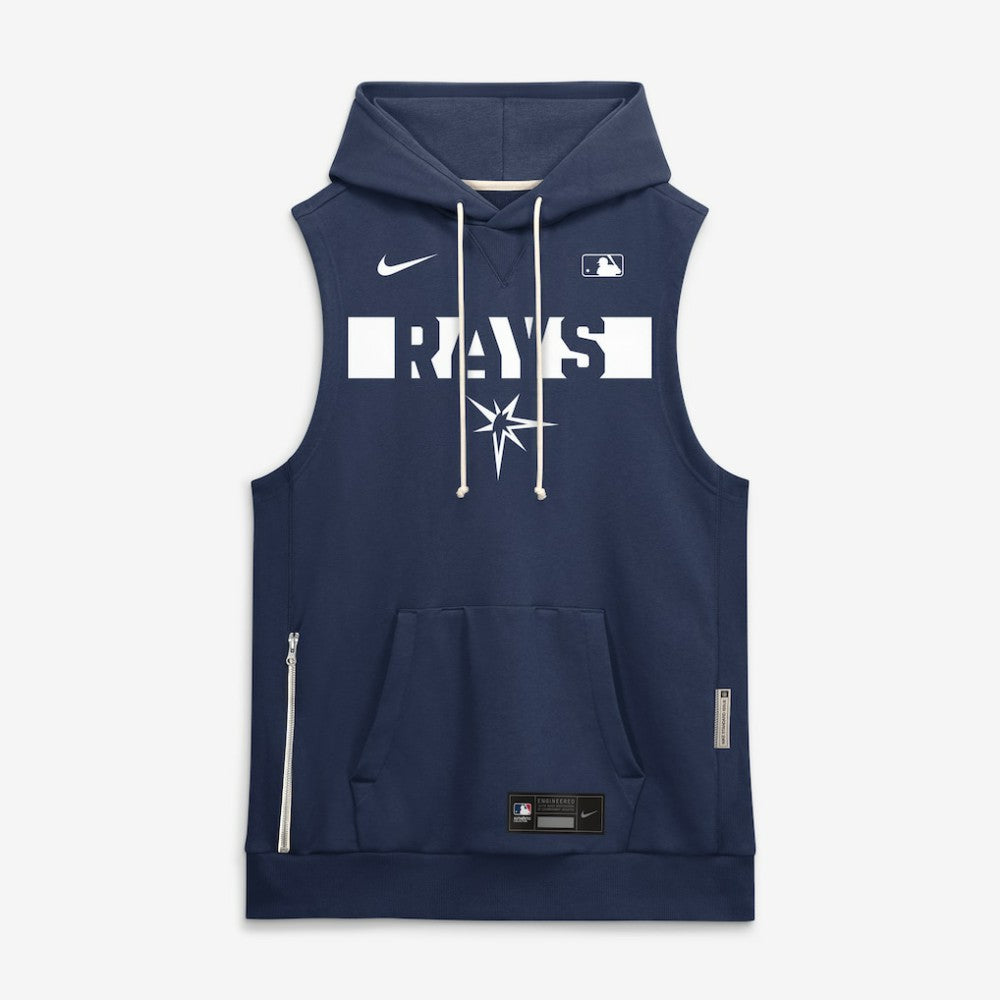 Tampa Bay Rays Authentic Collection Standard Issue Dri-FIT Sleeveless Hoodie Navy | Nike