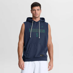 Seattle Mariners Authentic Collection Standard Issue Dri-FIT Sleeveless Hoodie Navy | Nike