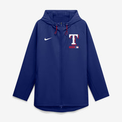 Texas Rangers Authentic Collection Raglan Therma-FIT Full-Zip Hooded Jacket Royal | Nike
