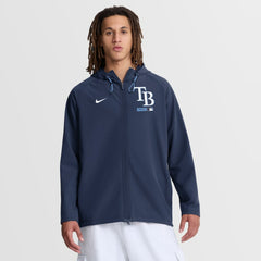 Tampa Bay Rays Authentic Collection Raglan Therma-FIT Full-Zip Hooded Jacket Navy | Nike