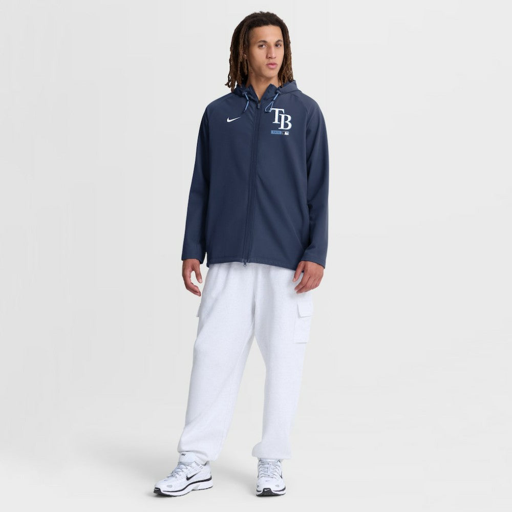 Tampa Bay Rays Authentic Collection Raglan Therma-FIT Full-Zip Hooded Jacket Navy | Nike