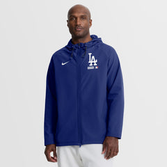 Los Angeles Dodgers Authentic Collection Raglan Therma-FIT Full-Zip Hooded Jacket Royal | Nike