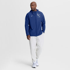 Kansas City Royals Authentic Collection Raglan Therma-FIT Full-Zip Hooded Jacket Royal | Nike